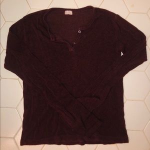 Maroon long sleeve tank